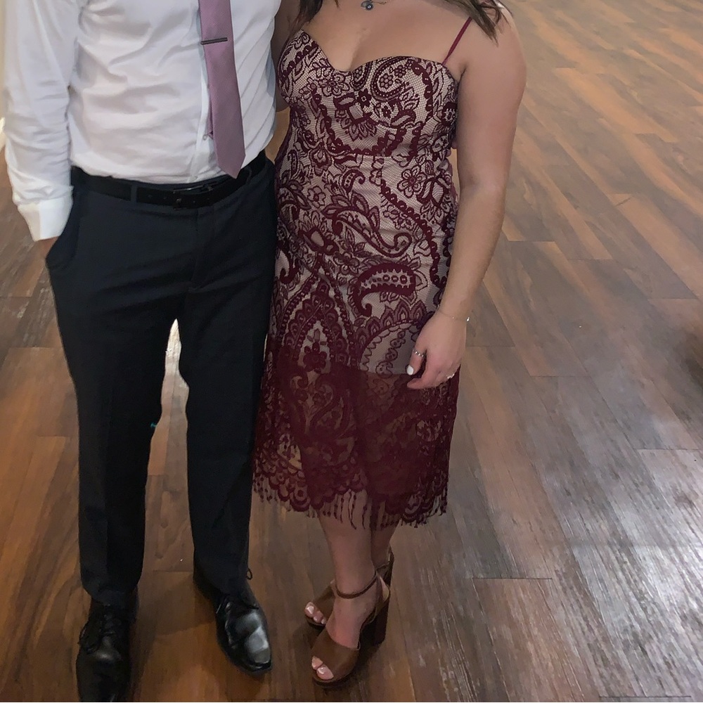 Burgundy maxi dress